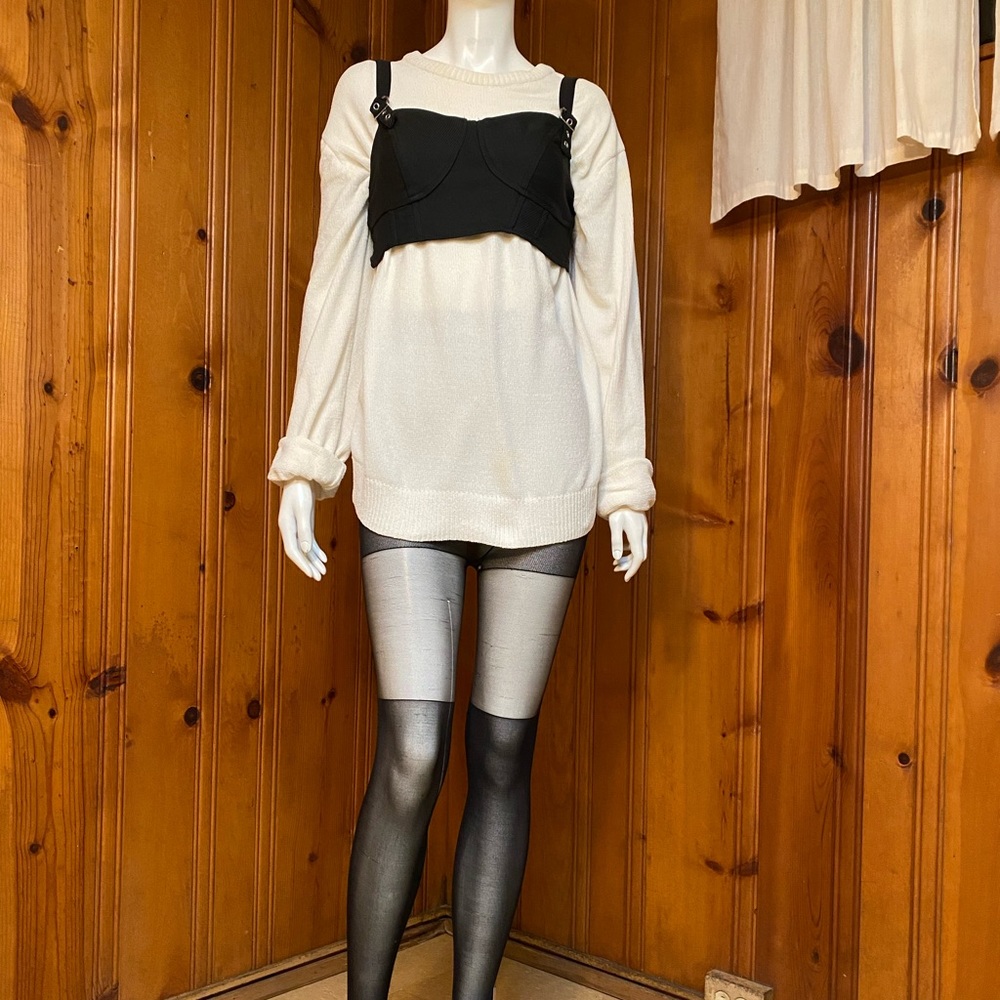 Black corset style top